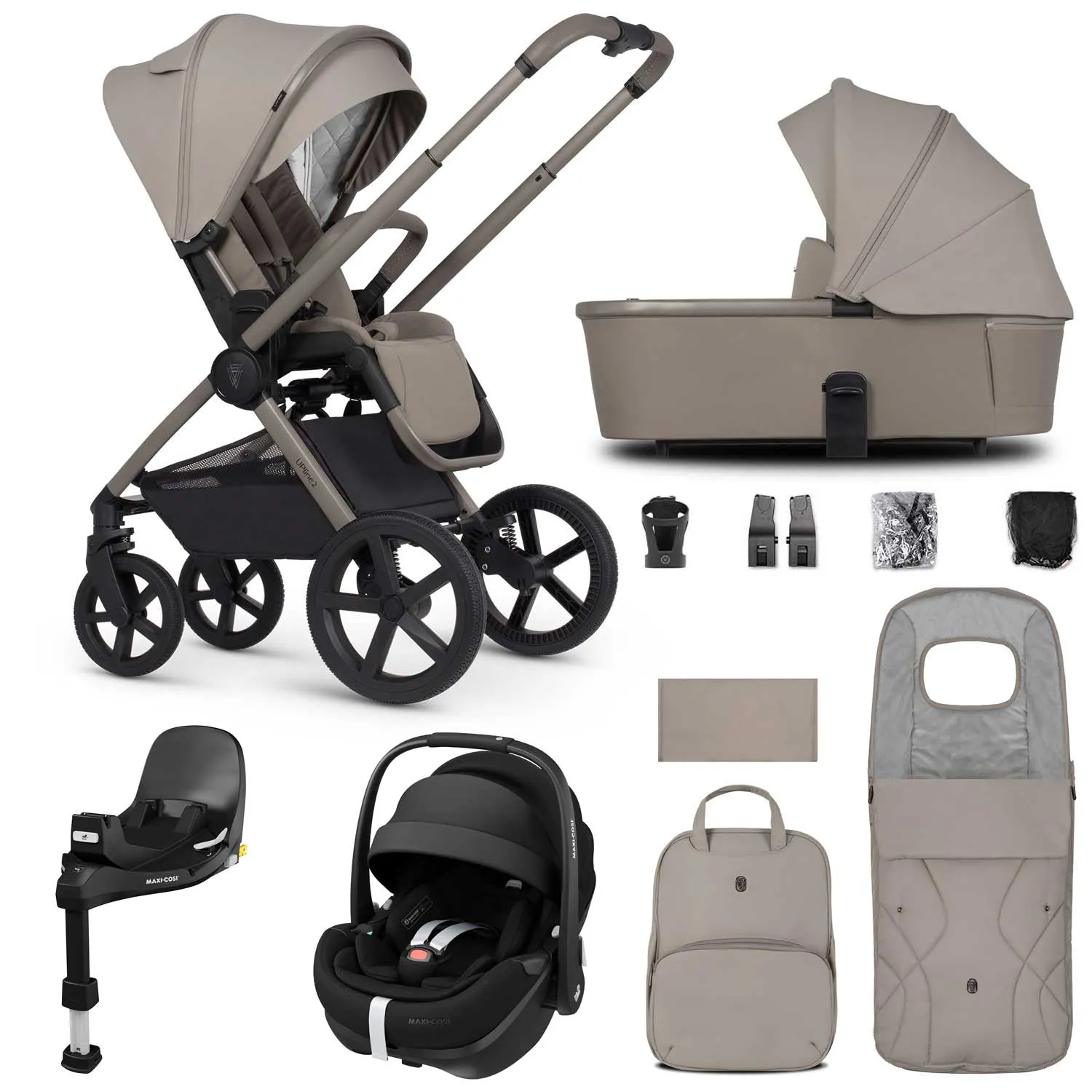Venicci Tinum Upline 2 3in1 Maxi-Cosi Travel System - Taupe