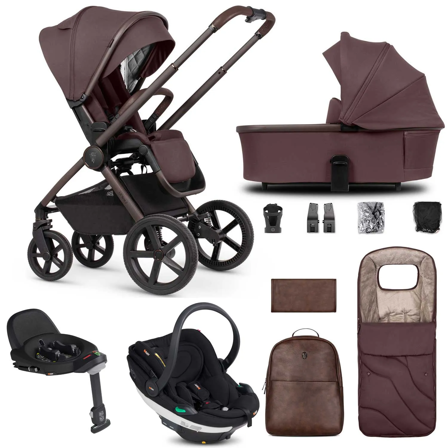 Venicci Tinum Upline 2 SE 3in1 BeSafe Travel System - Burgundy
