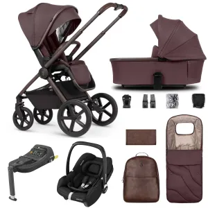 Venicci Tinum Upline 2 SE 3in1 Maxi-Cosi Travel System - Burgundy