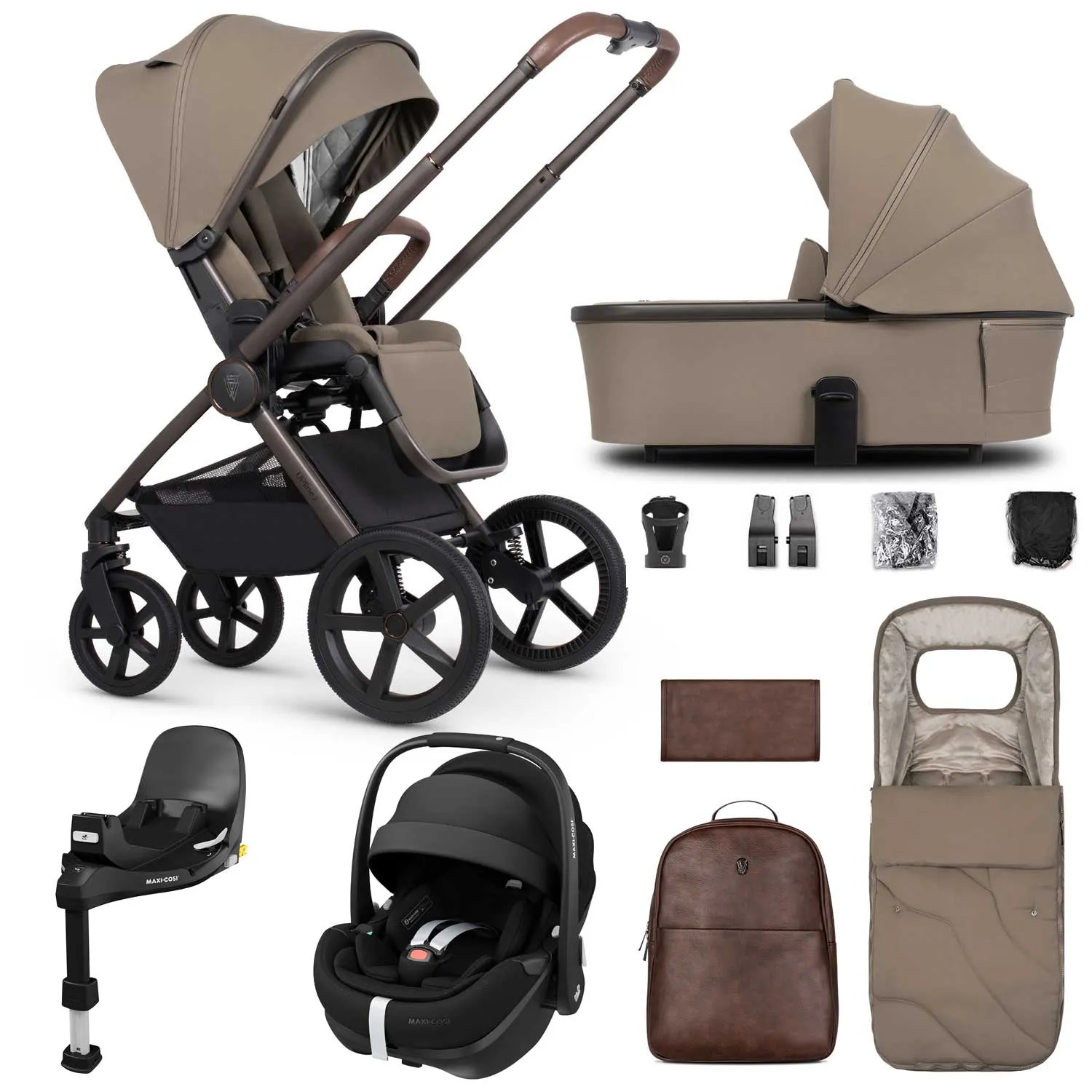 Venicci Tinum Upline 2 SE 3in1 Maxi-Cosi Travel System - Powder