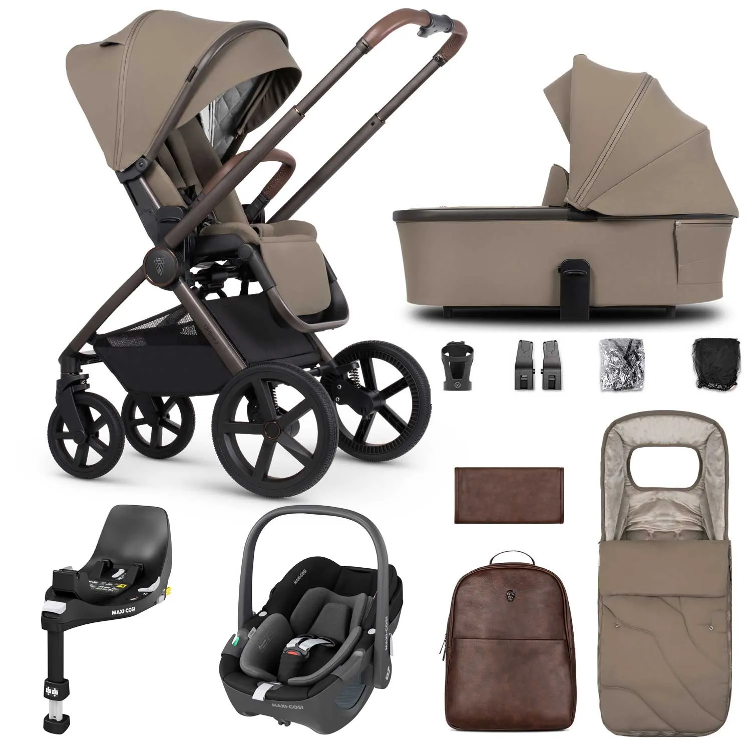 Venicci Tinum Upline 2 SE 3in1 Maxi-Cosi Travel System - Powder