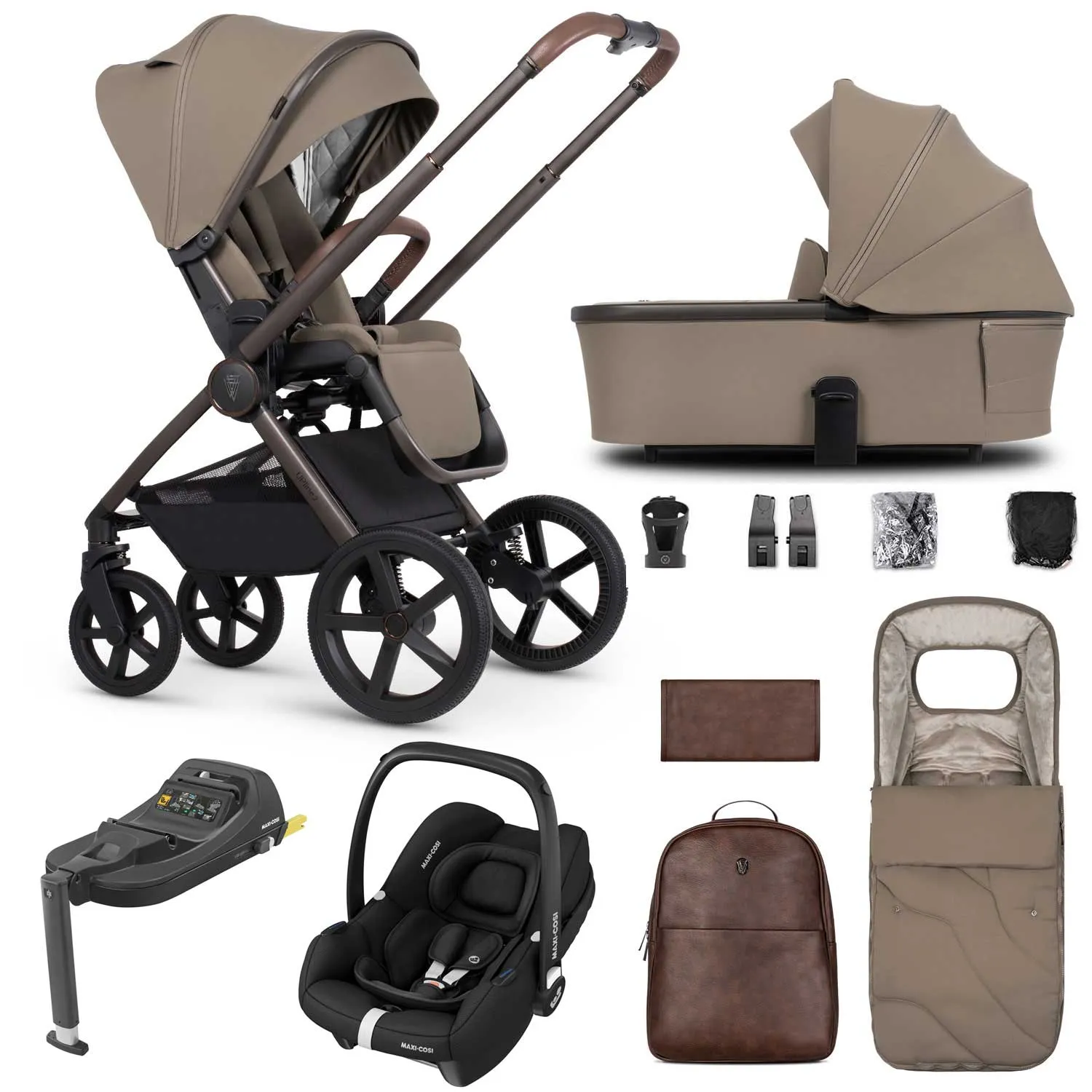 Venicci Tinum Upline 2 SE 3in1 Maxi-Cosi Travel System - Powder