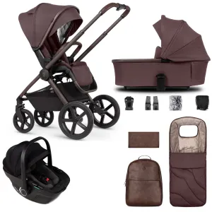 Venicci Tinum Upline 2 Special Edition 3 in 1 Travel System- Burgundy