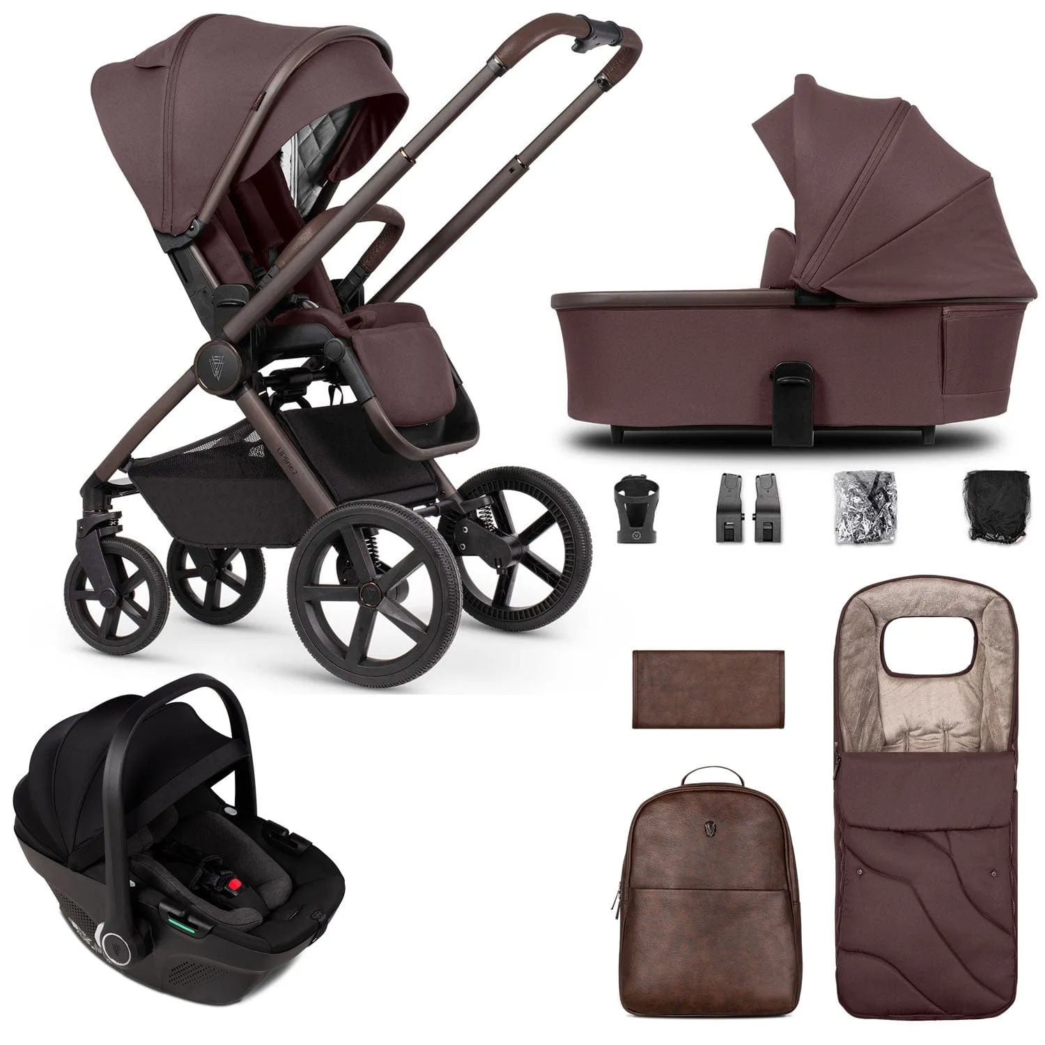 Venicci Tinum Upline 2 Special Edition 3 in 1 Travel System- Burgundy