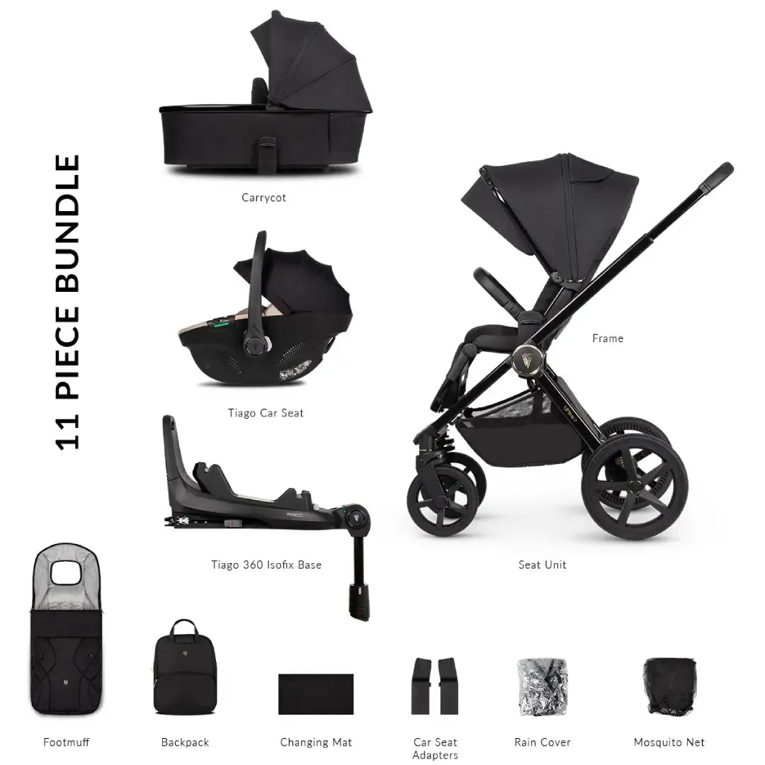 Venicci Upline 2 3 In 1   Base Bundle - All Black