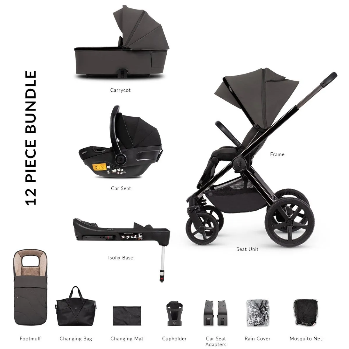 Venicci Upline SE 12 Piece Travel System   Base Bundle