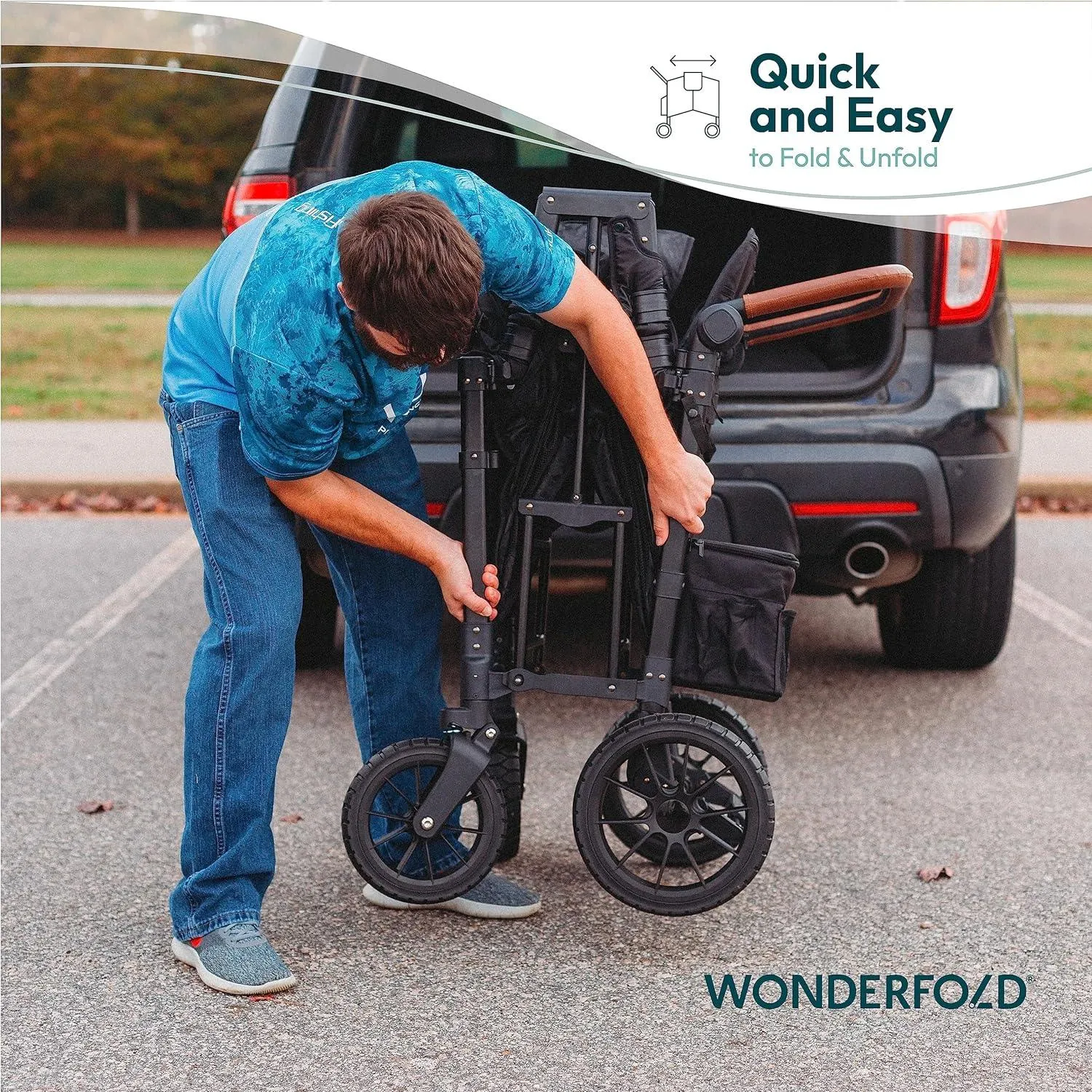 Wonderfold - W2 LUXE PRO - Push Double Stroller