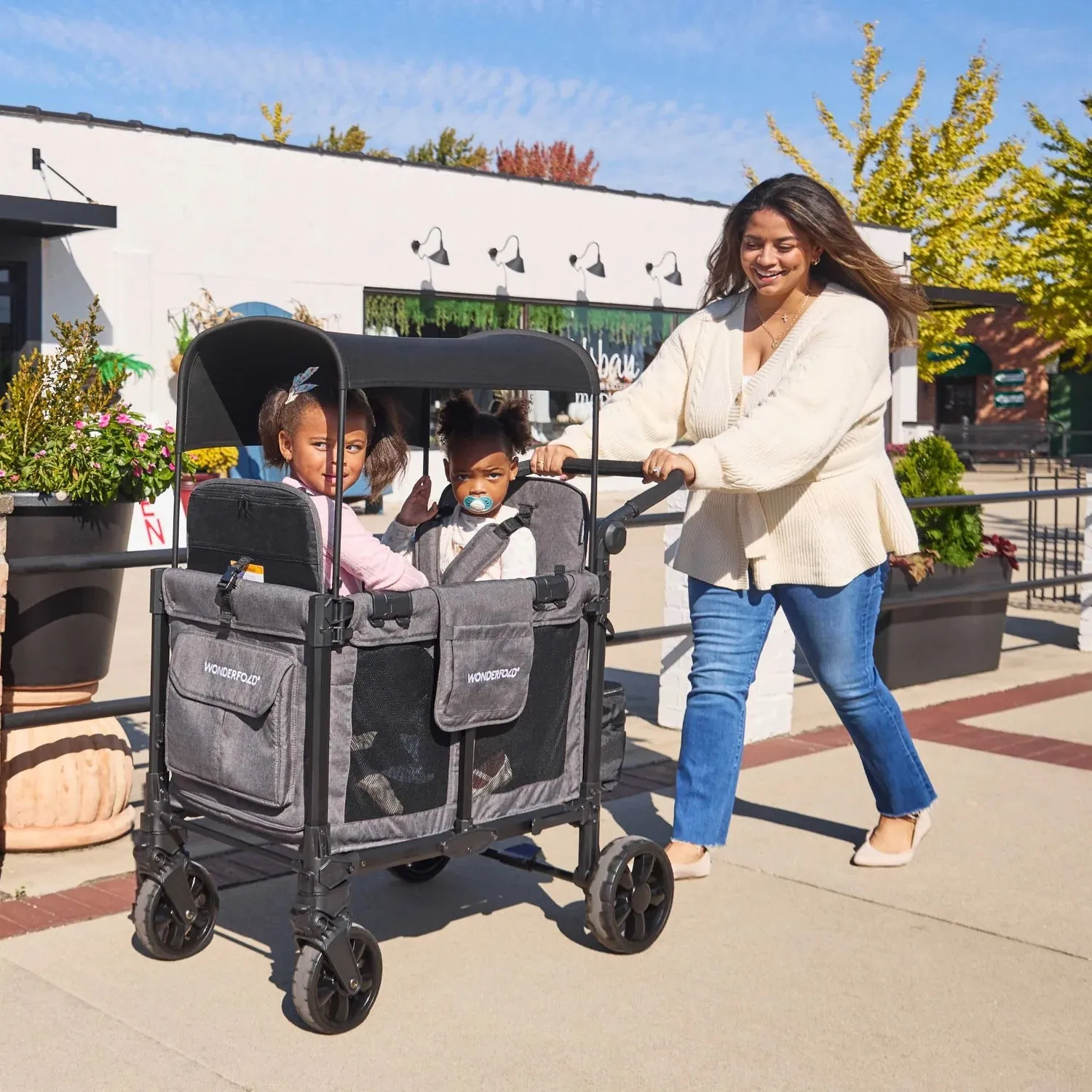 Wonderfold - W2 PRO Elite - Push Double Stroller Wagon