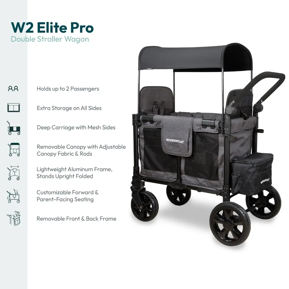 Wonderfold - W2 PRO Elite - Push Double Stroller Wagon