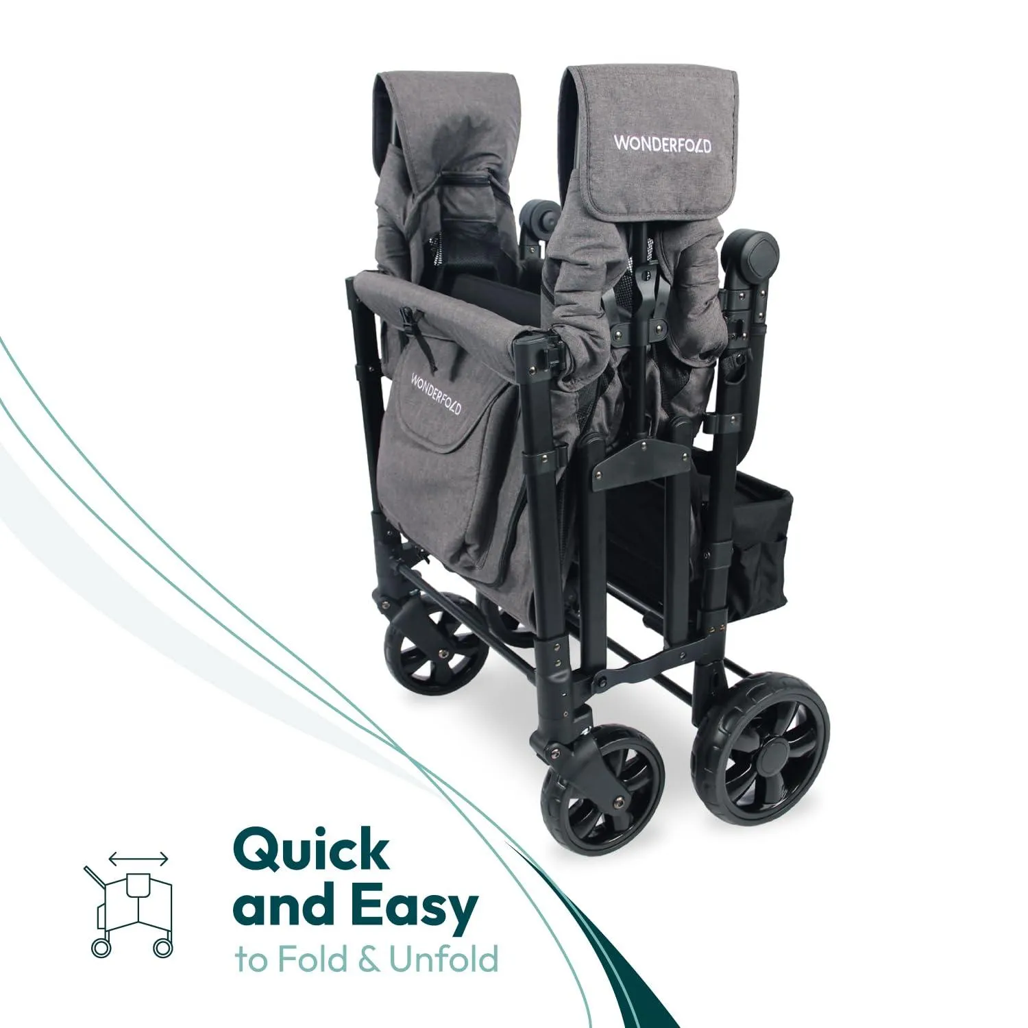 Wonderfold - W4 Elite PRO - Push Quad Stroller Wagon