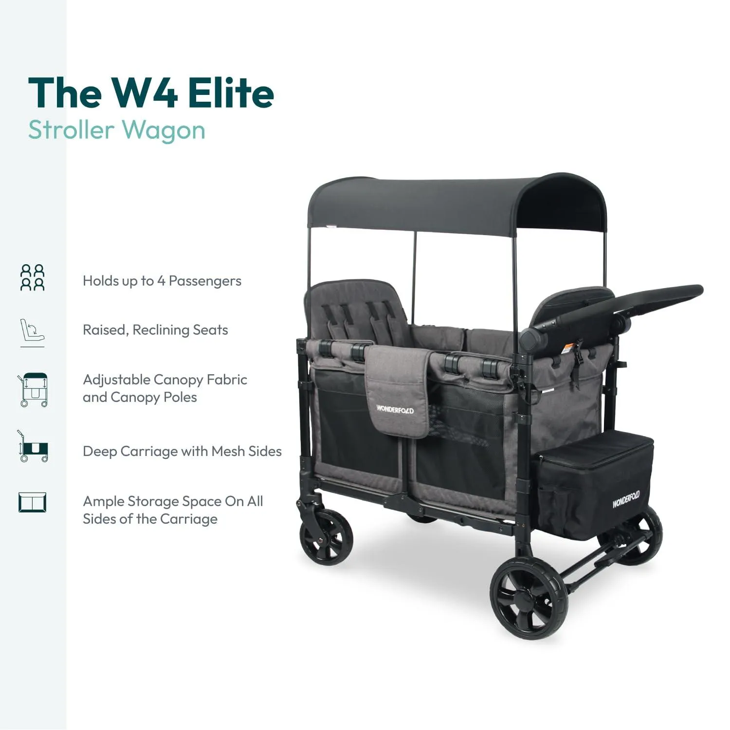 Wonderfold - W4 Elite PRO - Push Quad Stroller Wagon