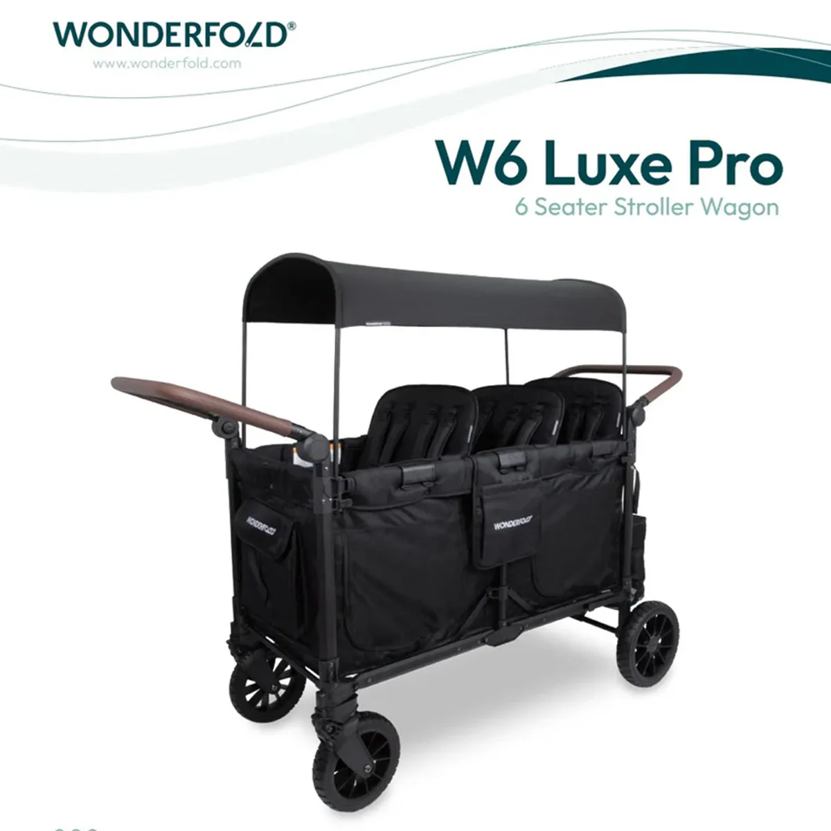Wonderfold - W6 LUXE PRO - 6 Seat Push Stroller-Wagon