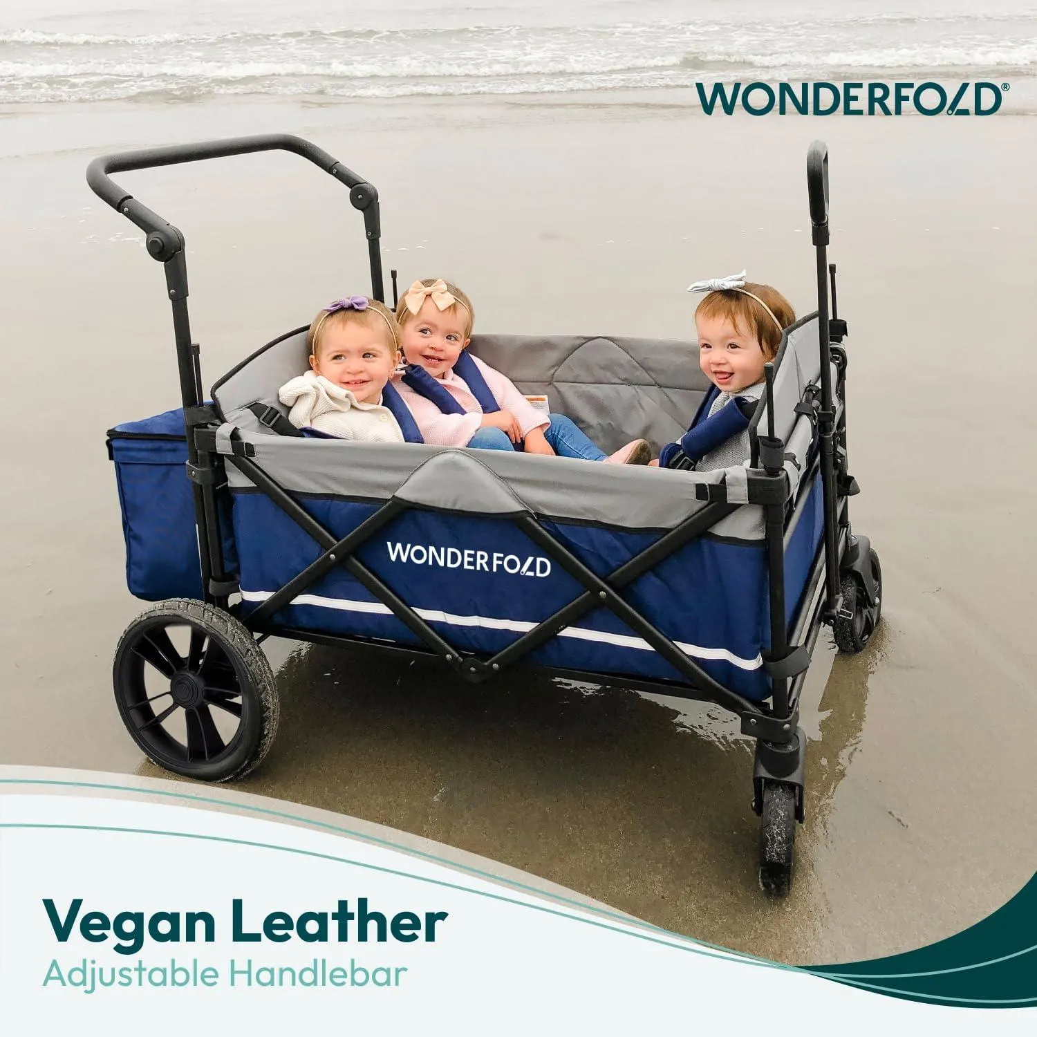 Wonderfold X4 - Push & Pull Quad Stroller Wagon