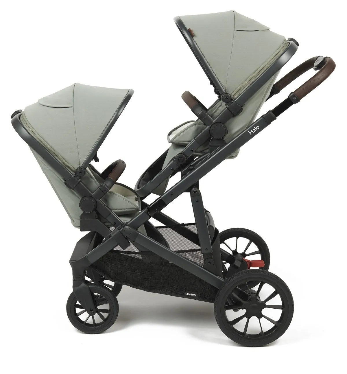 Zummi Halo - Single to Double Travel System   EnfaSafe Car Seat, Sage Green