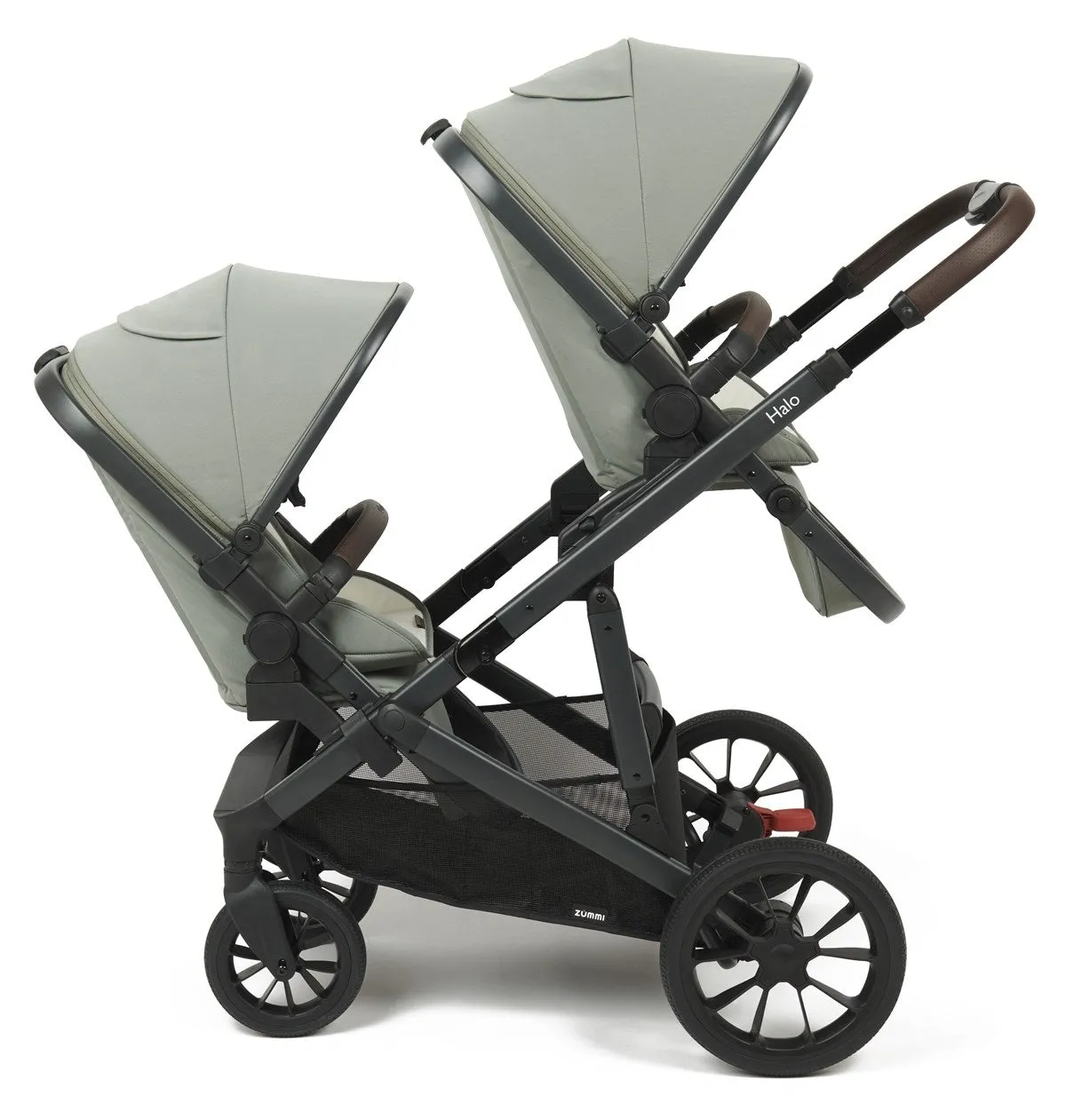 Zummi Halo - Single to Double Travel System   EnfaSafe Car Seat, Sage Green