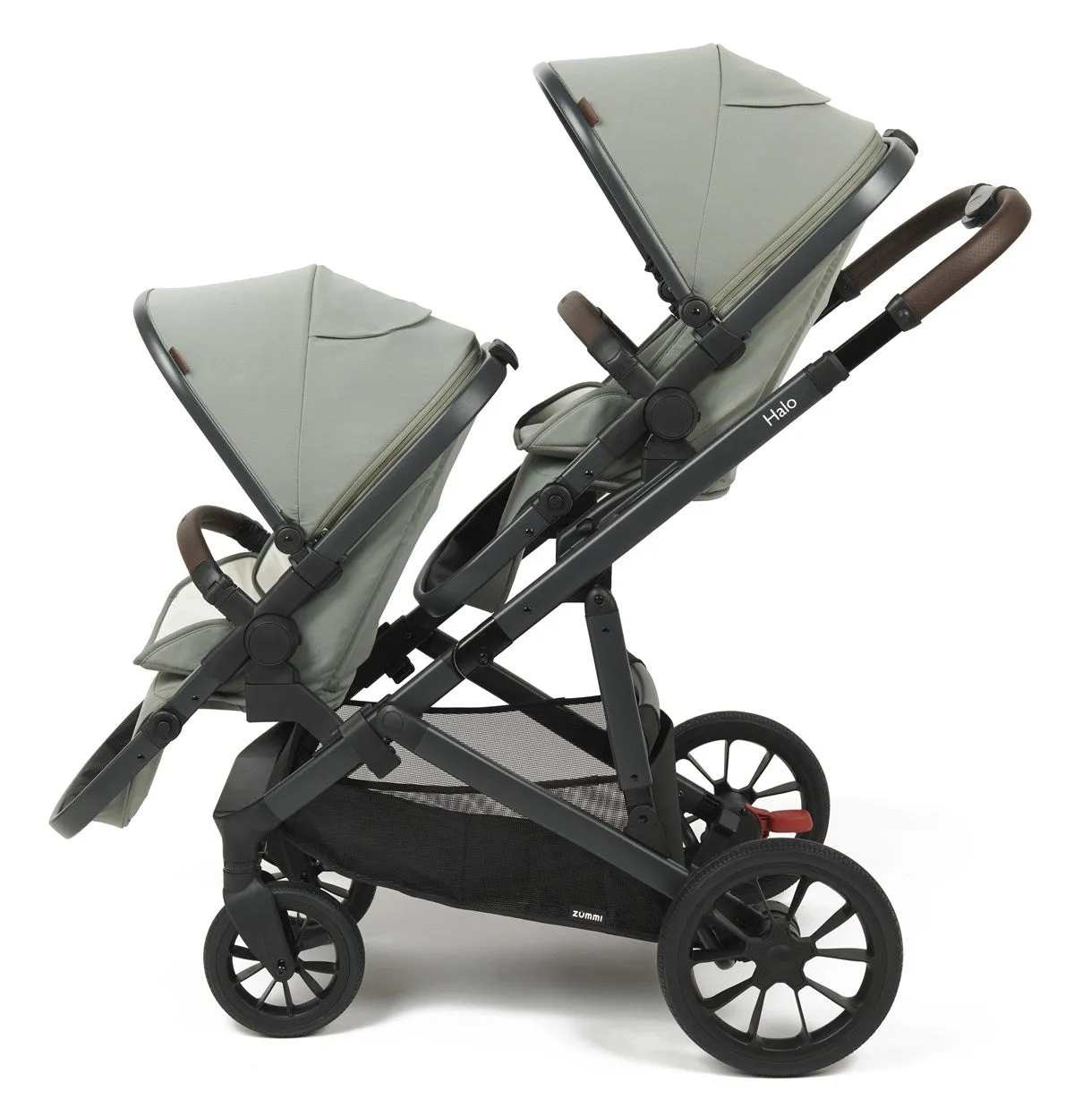 Zummi Halo - Single to Double Travel System   EnfaSafe Car Seat, Sage Green