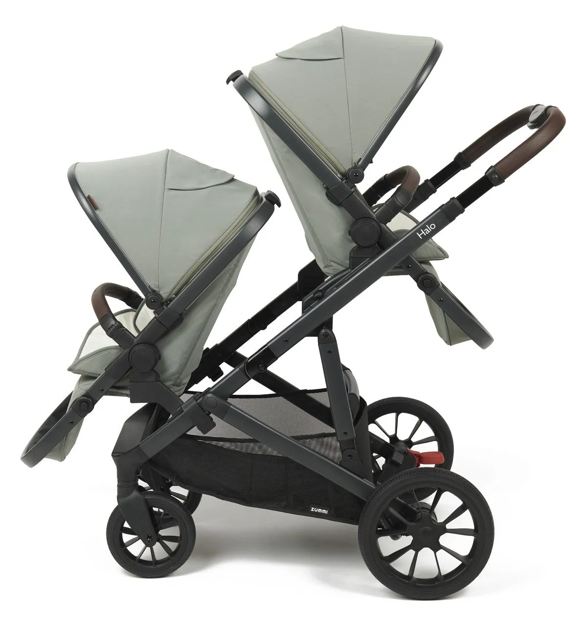 Zummi Halo - Single to Double Travel System   EnfaSafe Car Seat, Sage Green