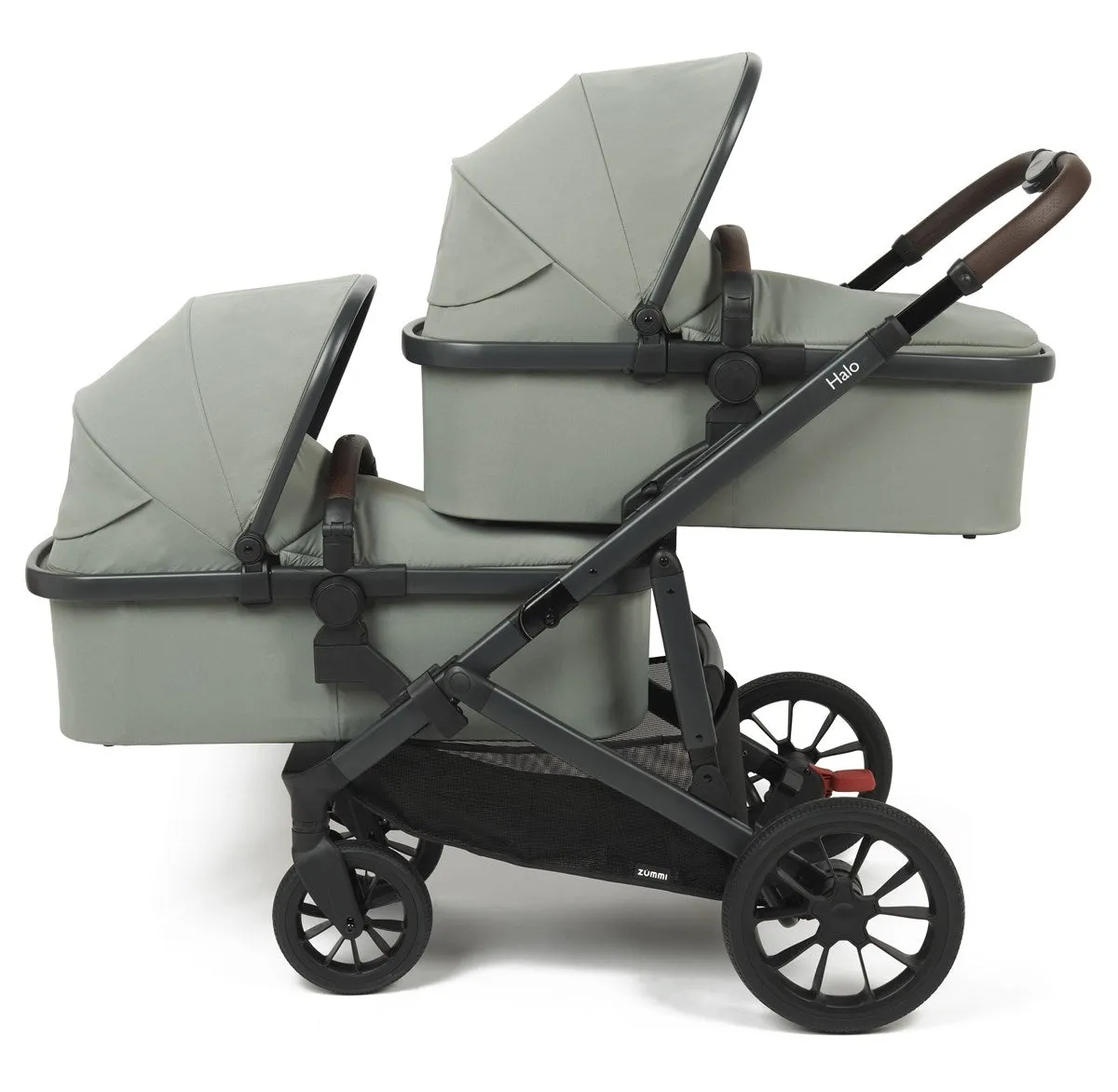 Zummi Halo - Single to Double Travel System   EnfaSafe Car Seat, Sage Green